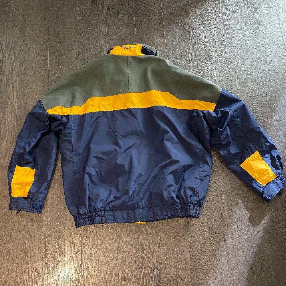 COLUMBIA 'BUGABOO' JACKET NAVY GREEN YELLOW SIZE LARGE PREOWNED - Picture 2 of 16